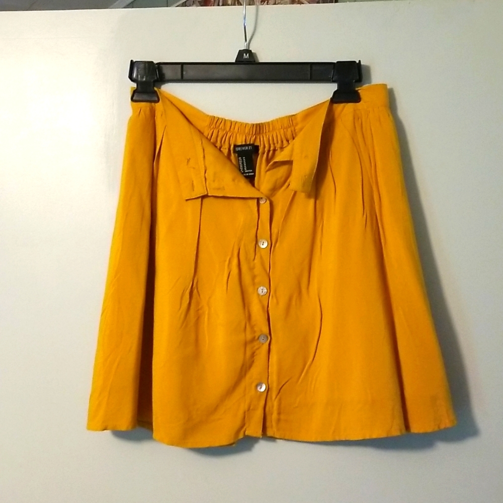 Mustard Yellow mini swing skirt